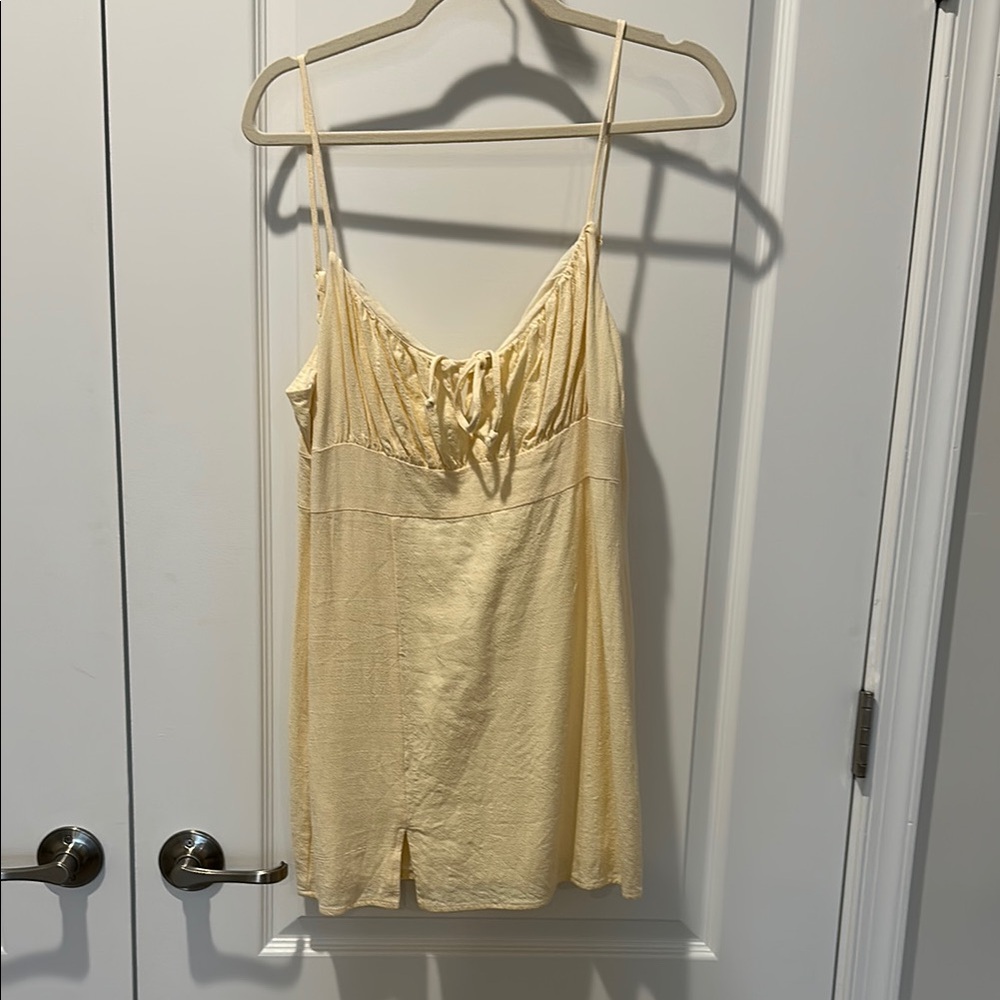 Pale Yellow Spaghetti Strap Dress